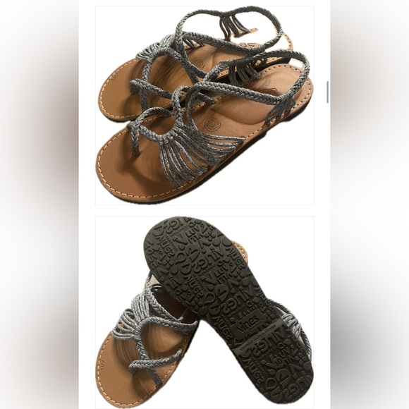 VINES Braided Blue Sandals - Picture 3 of 4
